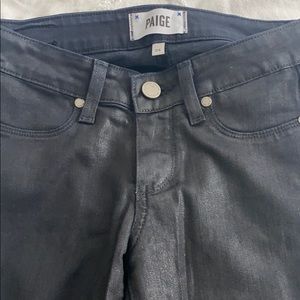 PAIGE black glossy denim